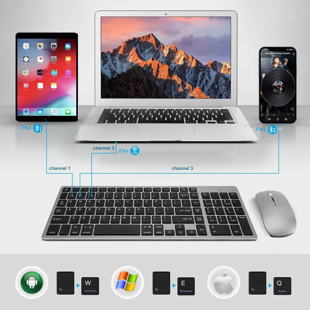 Беспроводная мультимедийная клавиатура Apera MT15 с Bluetooth и USB