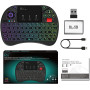 Бездротова міні-клавіатура Rii X8 з тачпадом підсвіткою RGB та акумулятором