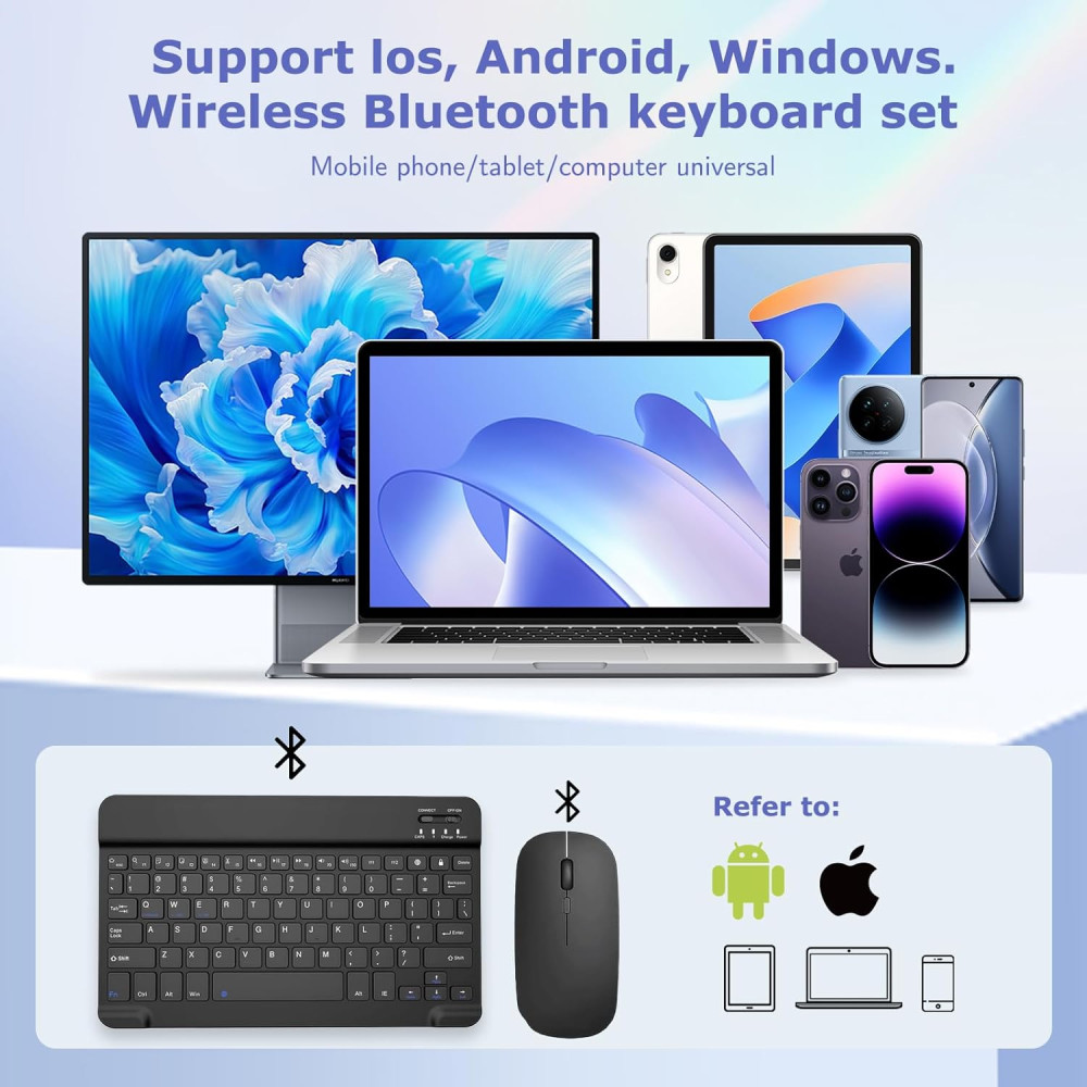 Беспроводная клавиатура + мышь ACETEND Bluetooth + 2 4G QWERTY UK