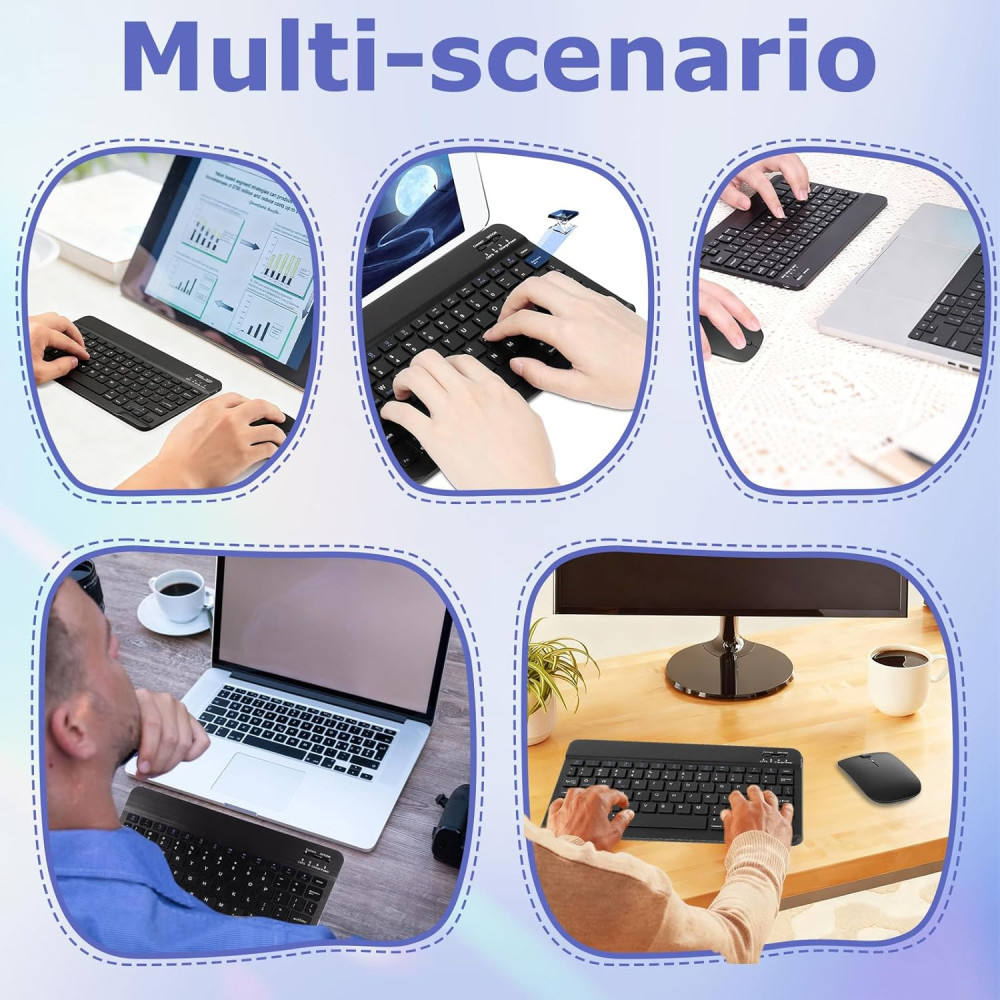 Беспроводная клавиатура + мышь ACETEND Bluetooth + 2 4G QWERTY UK
