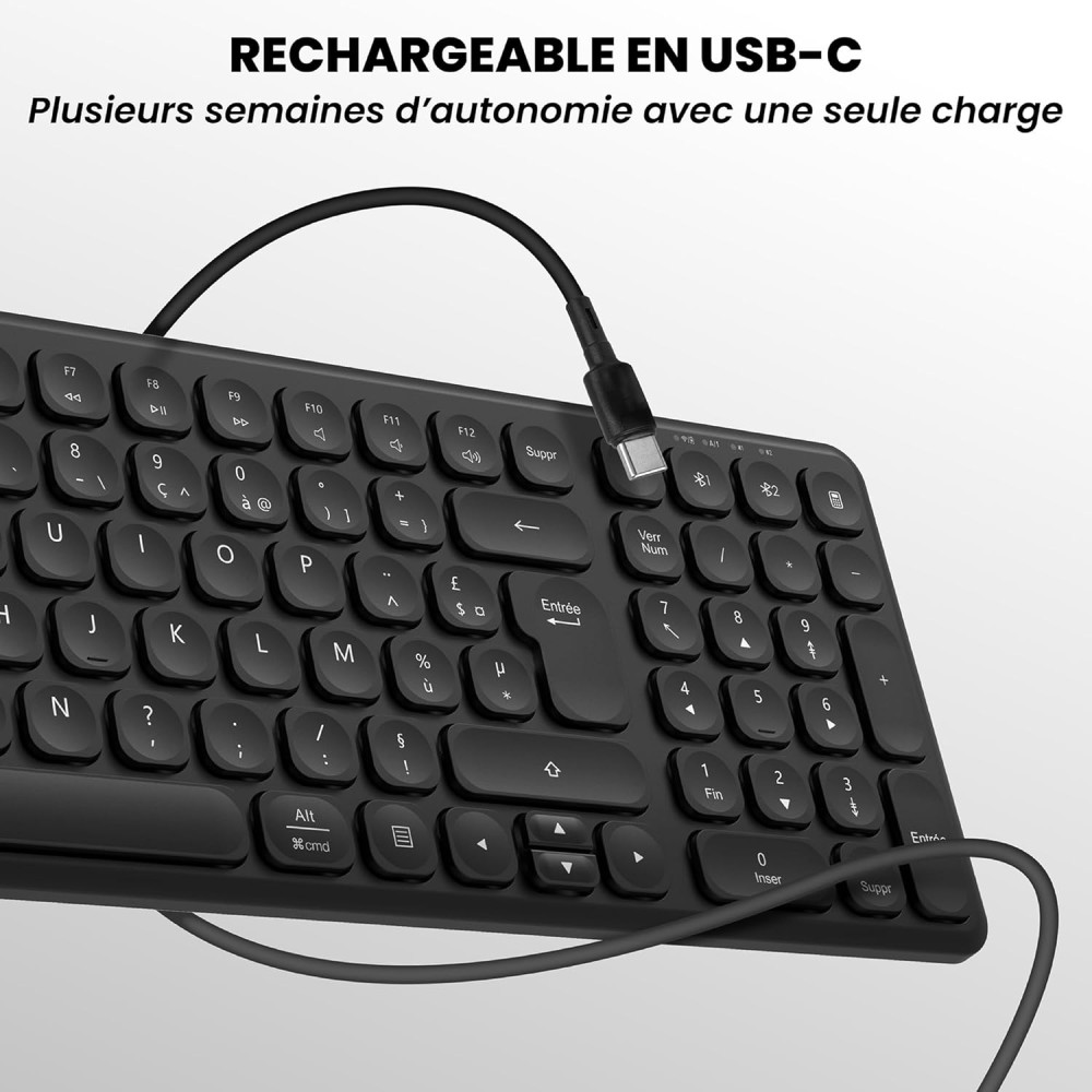 Беспроводная клавиатура T'nB Bluetooth+USB-A