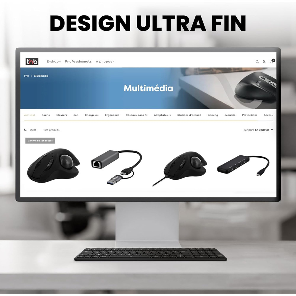 Беспроводная клавиатура T'nB Bluetooth+USB-A