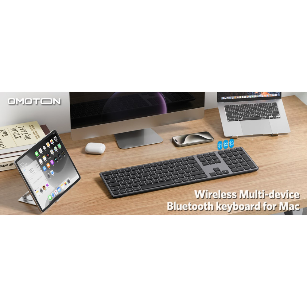 Беспроводная клавиатура OMOTON для Mac с цифровым блоком