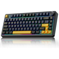 Механічна бездротова клавіатура AULA F75 75% RGB Hot Swap 2,4GHz