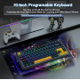Механічна бездротова клавіатура AULA F75 75% RGB Hot Swap 2,4GHz