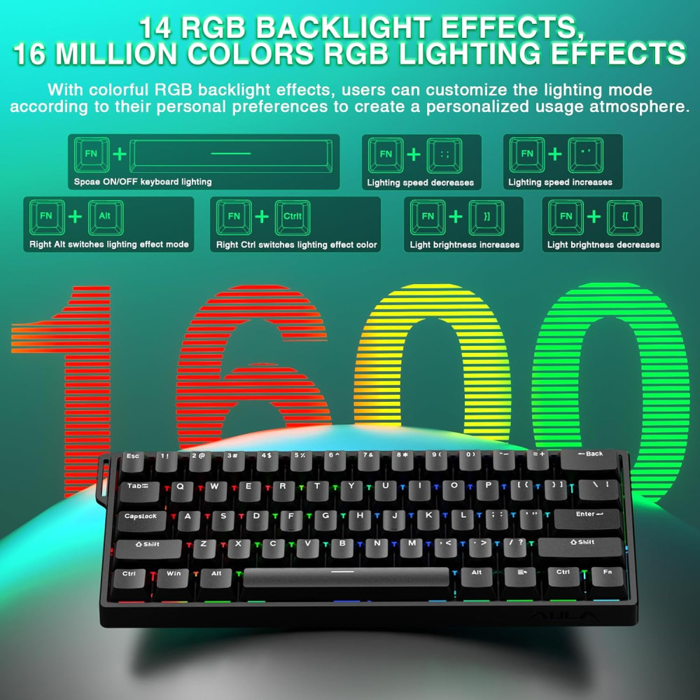 Магнітна ігрова клавіатура Madlions 60 % кабельна з RGB та Rapid Trigger