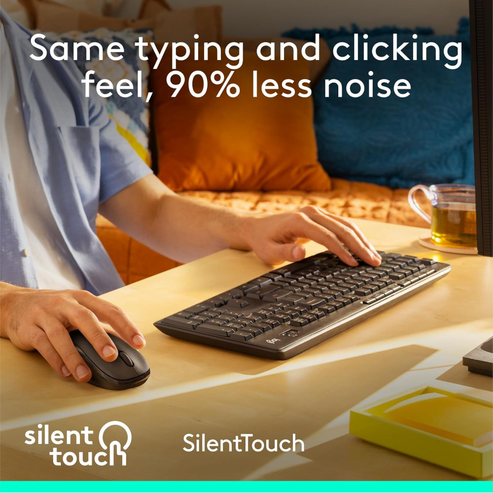 Беспроводная клавиатура и мышь Logitech 2,4G с цифровым блоком