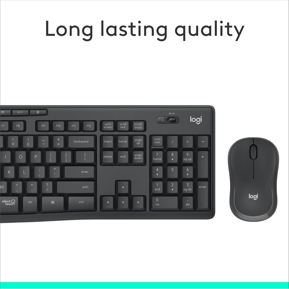 Беспроводная клавиатура и мышь Logitech 2,4G с цифровым блоком