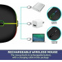 Беспроводная мышка Memo Tech с LED-подсветкой и бесшумными кнопками
