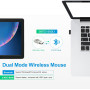 Беспроводная мышь KLO Bluetooth+ USB+Type-C для ноутбука MacBook ПК iPad