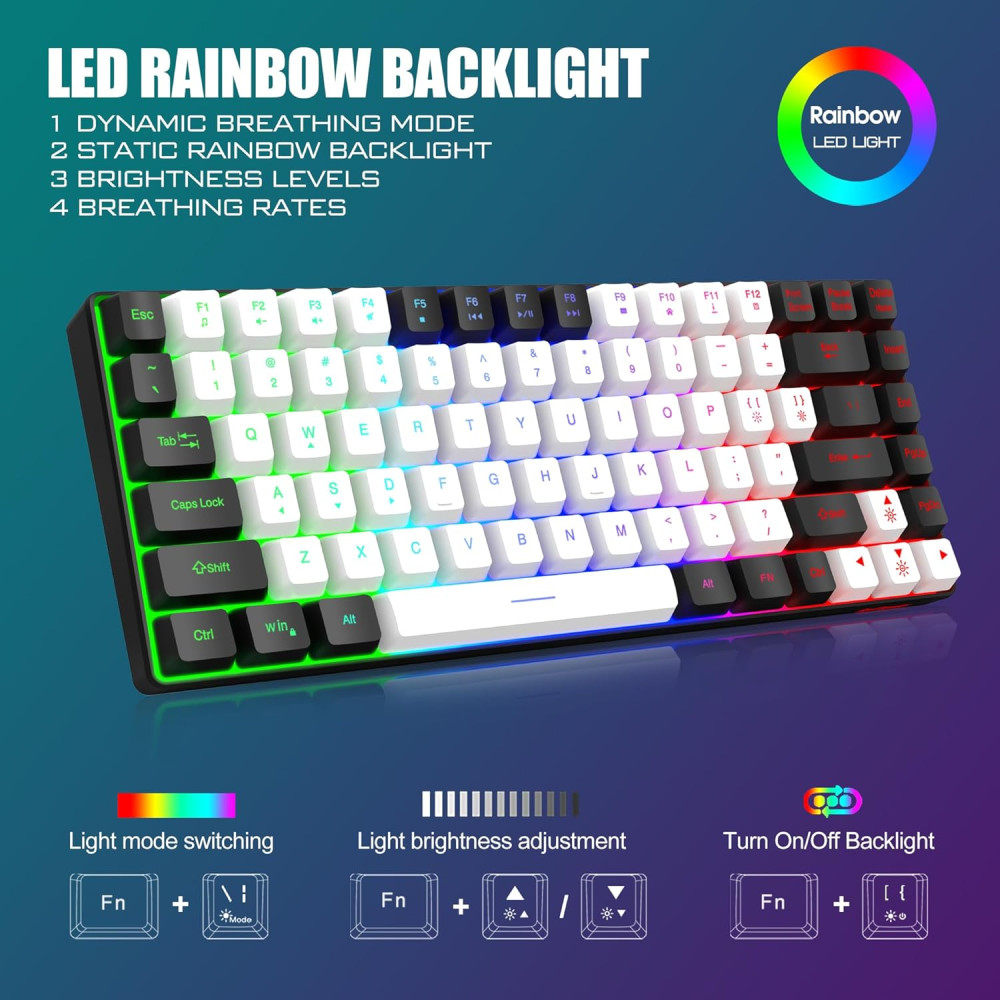 Комплект клавиатуры и мыши RedThunder K84 RGB подсветка 75% USB 2,4G