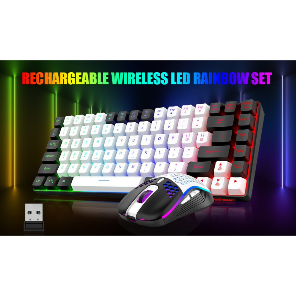 Комплект клавиатуры и мыши RedThunder K84 RGB подсветка 75% USB 2,4G