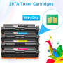 Тонер-картридж 207A 207X, 4 тонер-картриджа без чипа, для принтера LaserJet Pro MFP