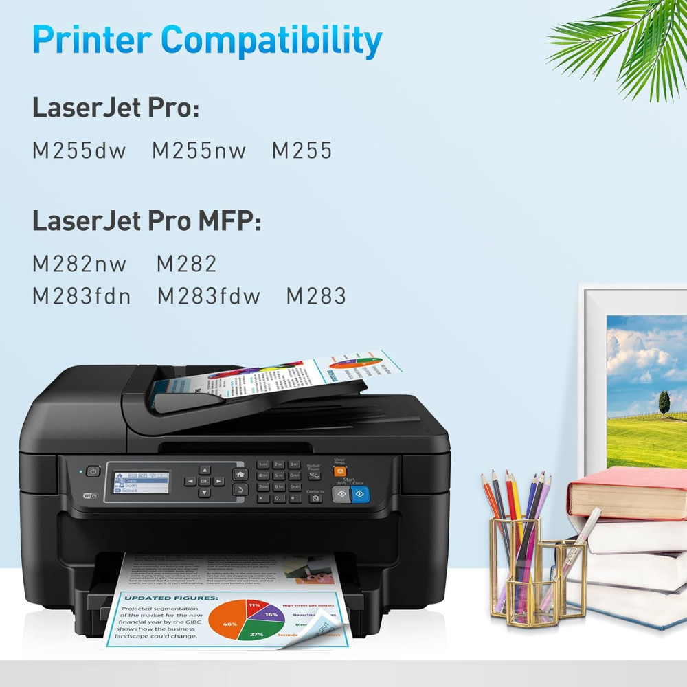 Тонер-картридж 207A 207X, 4 тонер-картриджа без чипа, для принтера LaserJet Pro MFP