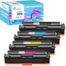 Тонер-картридж 207A 207X, 4 тонер-картриджа без чипа, для принтера LaserJet Pro MFP