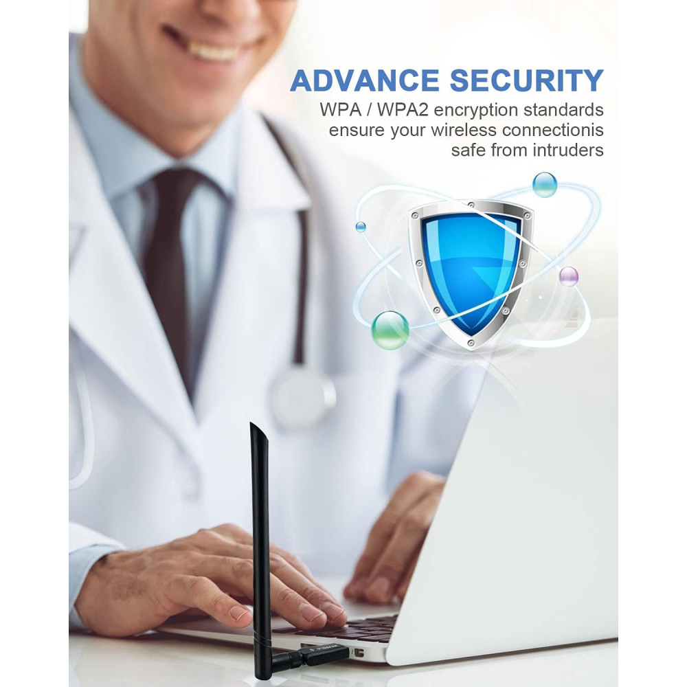 Wi-Fi сетевой адаптер Maxesla AC1200 USB 3 0 с мощной 5dBi антенной двухдиапазонный