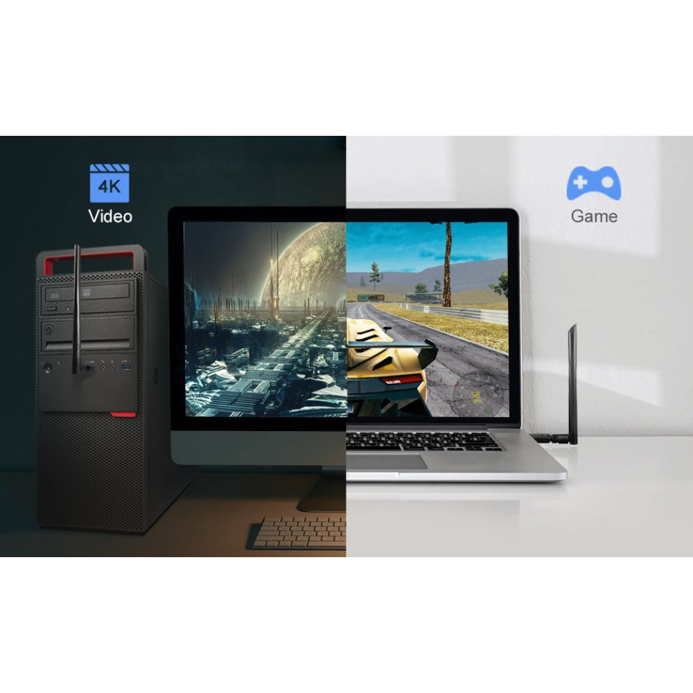 Wi-Fi сетевой адаптер Maxesla AC1200 USB 3 0 с мощной 5dBi антенной двухдиапазонный