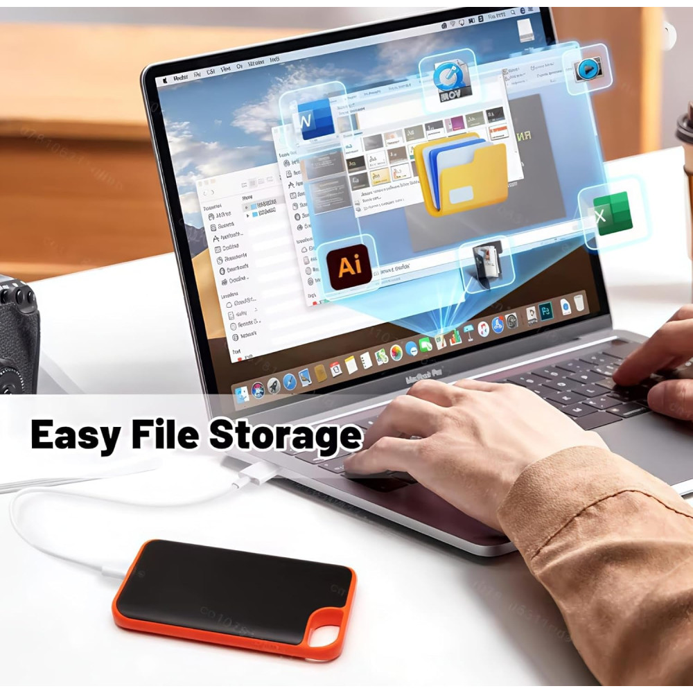 Портативный жесткий диск Genérico 2TB высокоскоростной с кабелем USB