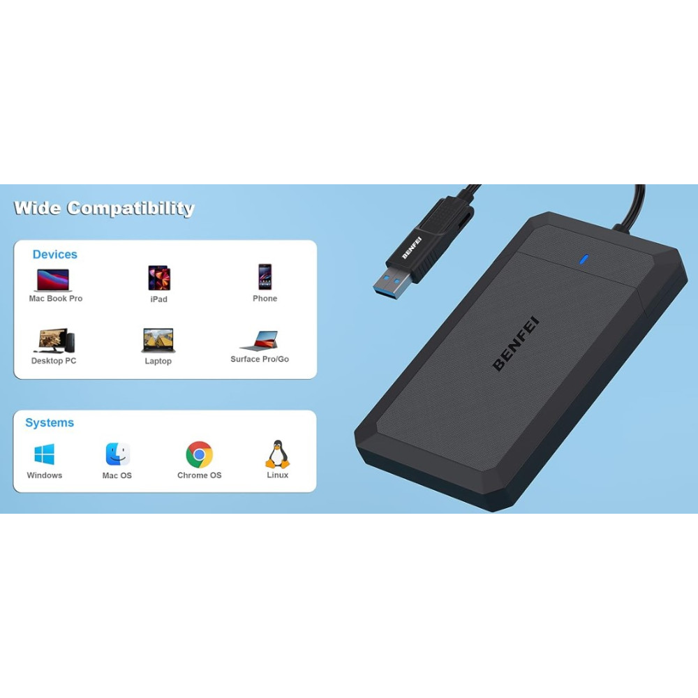 Наружный корпус BENFEI для 2 5" SATA HDD/SSD