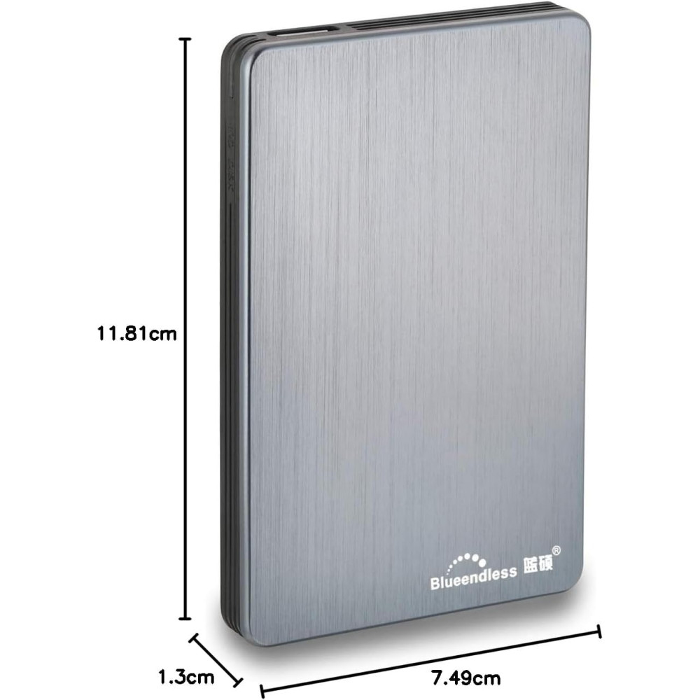 Внешний жесткий диск Blueendless 2,5 дюйма USB 3.0. Ультратонкий (серый, 250 ГБ)