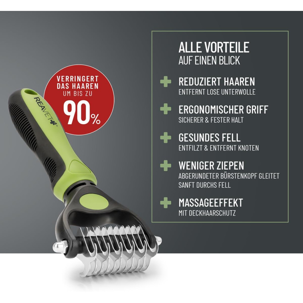 Гребінець для собак і кішок ReaVET Dog & Cat Brush Undercoat Brush (розмір SM)