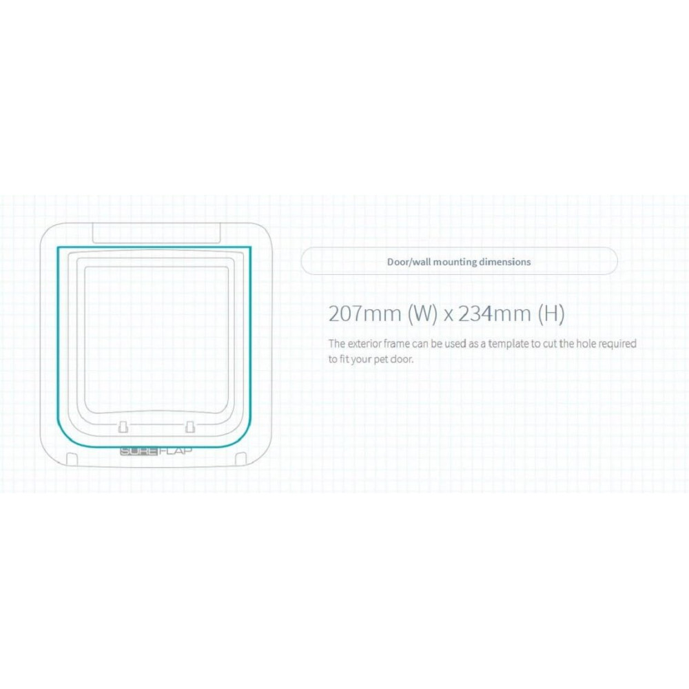 Автоматичні дверцята для тварин з мікрочіпом SureFlap Microchip Pet Door