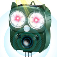 Сонячний ультразвуковий відлякувач тварин YOOYHHOME з датчиком руху та миготливим світлом