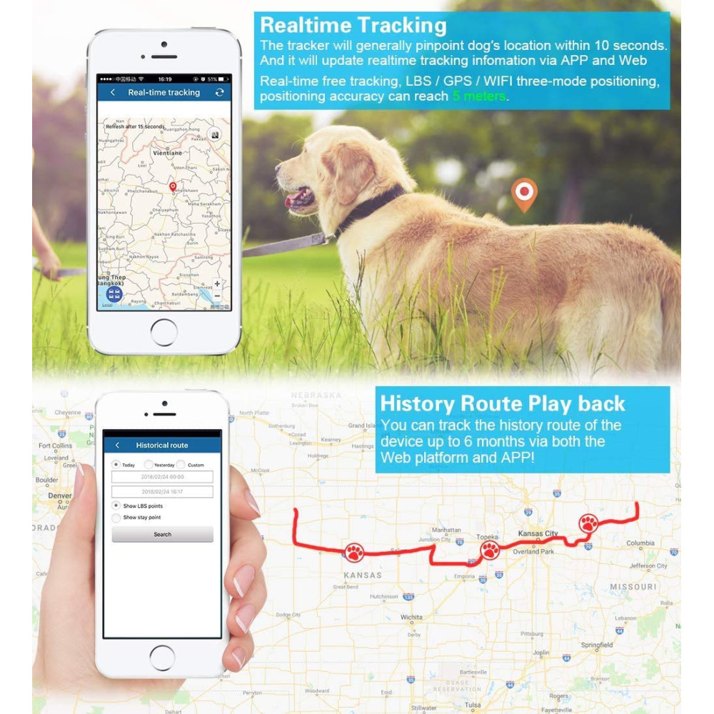 GPS-трекер для домашних животных Boutique GSM/GPS без ошейника
