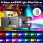 Дым-машина Oloaxolx 1500W с 6 RGB LED с дистанционным управлением и 1 л бак