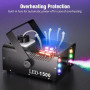Дым-машина Oloaxolx 1500W с 6 RGB LED с дистанционным управлением и 1 л бак
