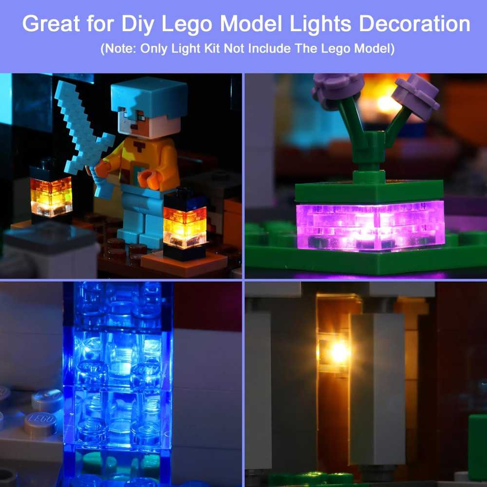 Комплект підсвічування для Lego Minecraft 21244 (конструктор не входить до комплекту)