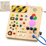 Развивающая сенсорная доска для детей от 1 до 4 лет Busy Board Montessori