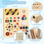 Развивающая сенсорная доска для детей от 1 до 4 лет Busy Board Montessori
