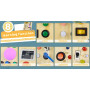Развивающая сенсорная доска для детей от 1 до 4 лет Busy Board Montessori