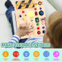 Розвивальна дошка Montessori з годинником і LED для дітей 1–3 роки