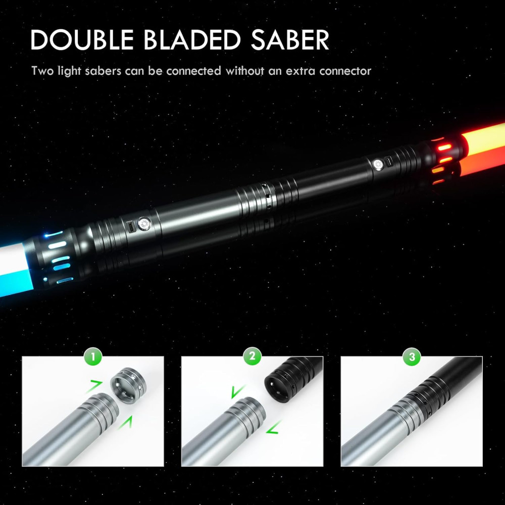 Світловий меч Custom Saber Smooth Swing з LED RGB та 9 звукових ефектів