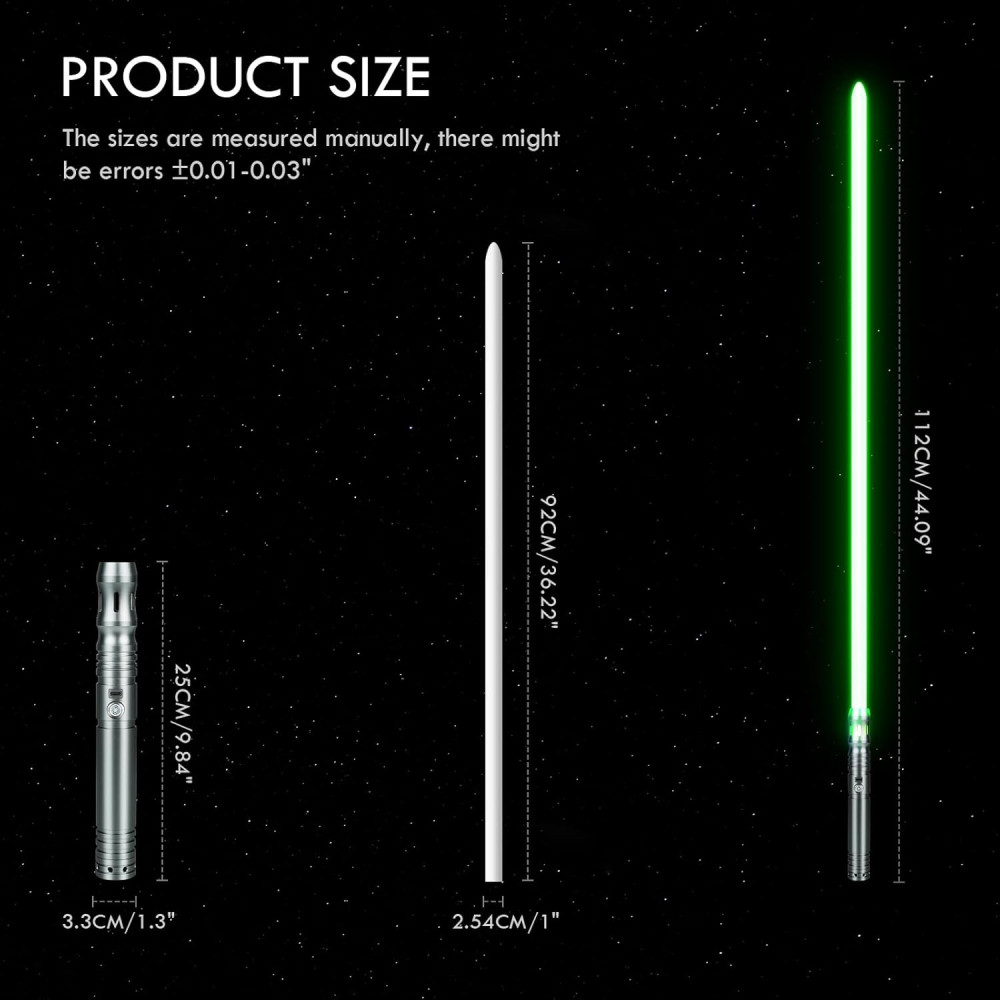 Світловий меч Custom Saber Smooth Swing з LED RGB та 9 звукових ефектів