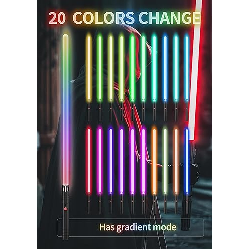 Уценка! Игровой световой меч BZA набор 2 шт RGB с металлической рукояткой