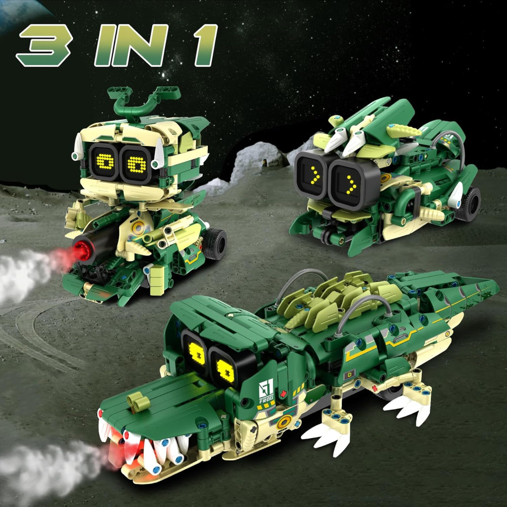 Конструктор робот 3 в 1 QHECTTY STEM RC с пультом и APP 513 деталей