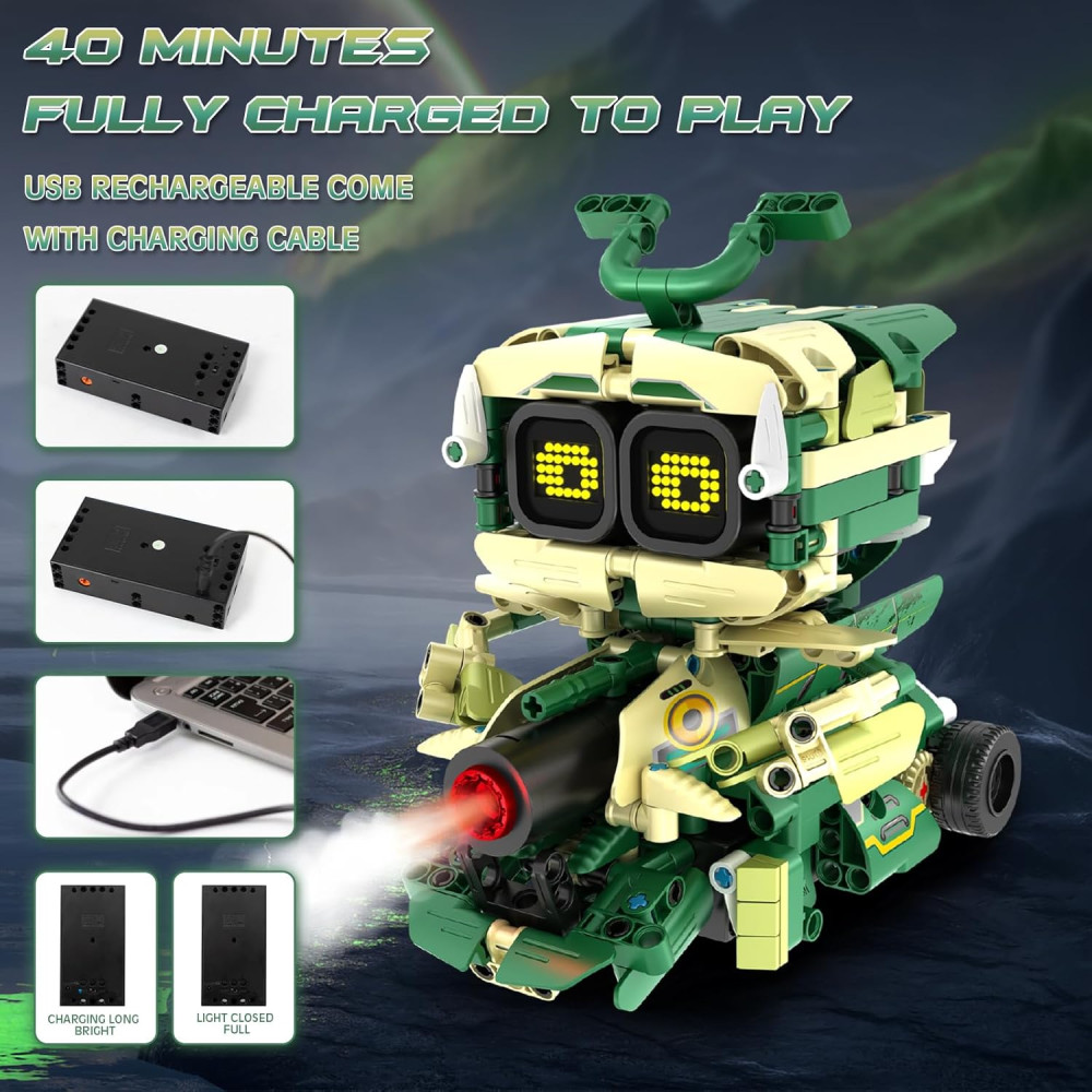 Конструктор робот 3 в 1 QHECTTY STEM RC с пультом и APP 513 деталей