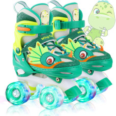 Ролики для детей WESKIFAN Dino Kids регулируемые от 26 до 29 размера