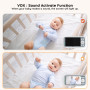 Видеоняня BOIFUN с 2 камерами 720P IPS экраном без Wi-Fi и двусторонняя связь