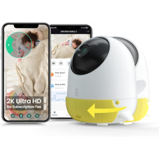 Видеоняня Simshine BabyPro2 2K с ночным видением датчиком дыхания и AI-успокоением