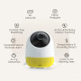 Видеоняня Simshine BabyPro2 2K с ночным видением датчиком дыхания и AI-успокоением