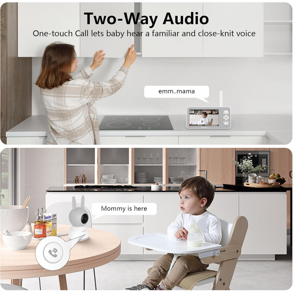 Відеоняня Wansview V1 1080P нічне бачення 5 дюймів WiFi автостеження