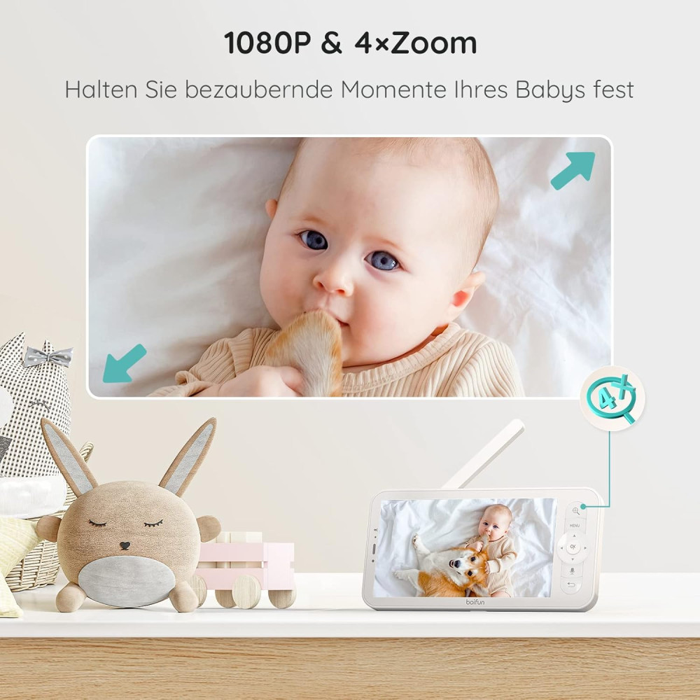 Видеоняня Boifun Baby Monitor с поворотной камерой 1080P