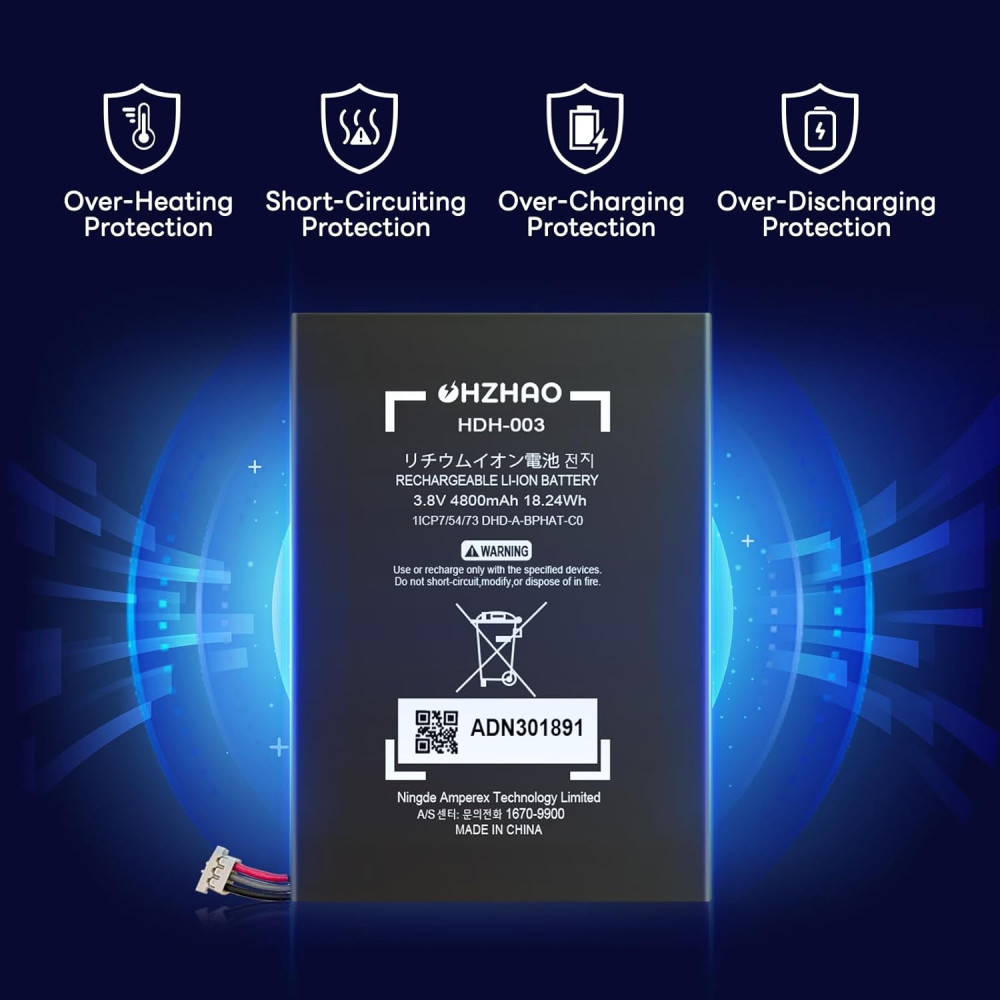 Аккумулятор OHZHAO HDH-003, 4800 мАч, для замены аккумулятора на Nintendo Switch Lite, Lite HDH-003 HDH-001 Lite