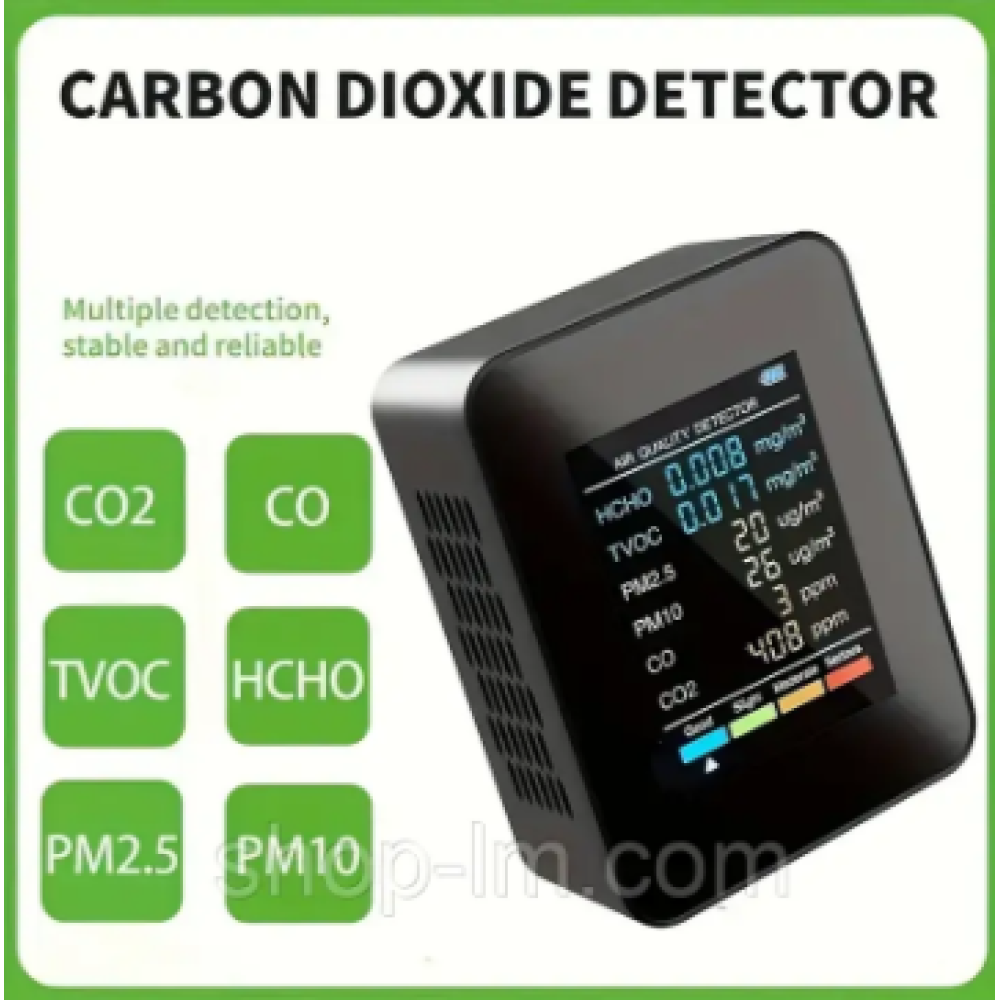 Датчик качества воздуха 5в1 Ansumg, точный счетчик частиц CO2, TVOC, HCHO, влажности и температуры