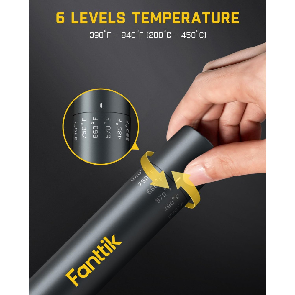 Паяльник аккумуляторный Fanttik беспроводной набор для пайки 200 450°C 4 жала Type C