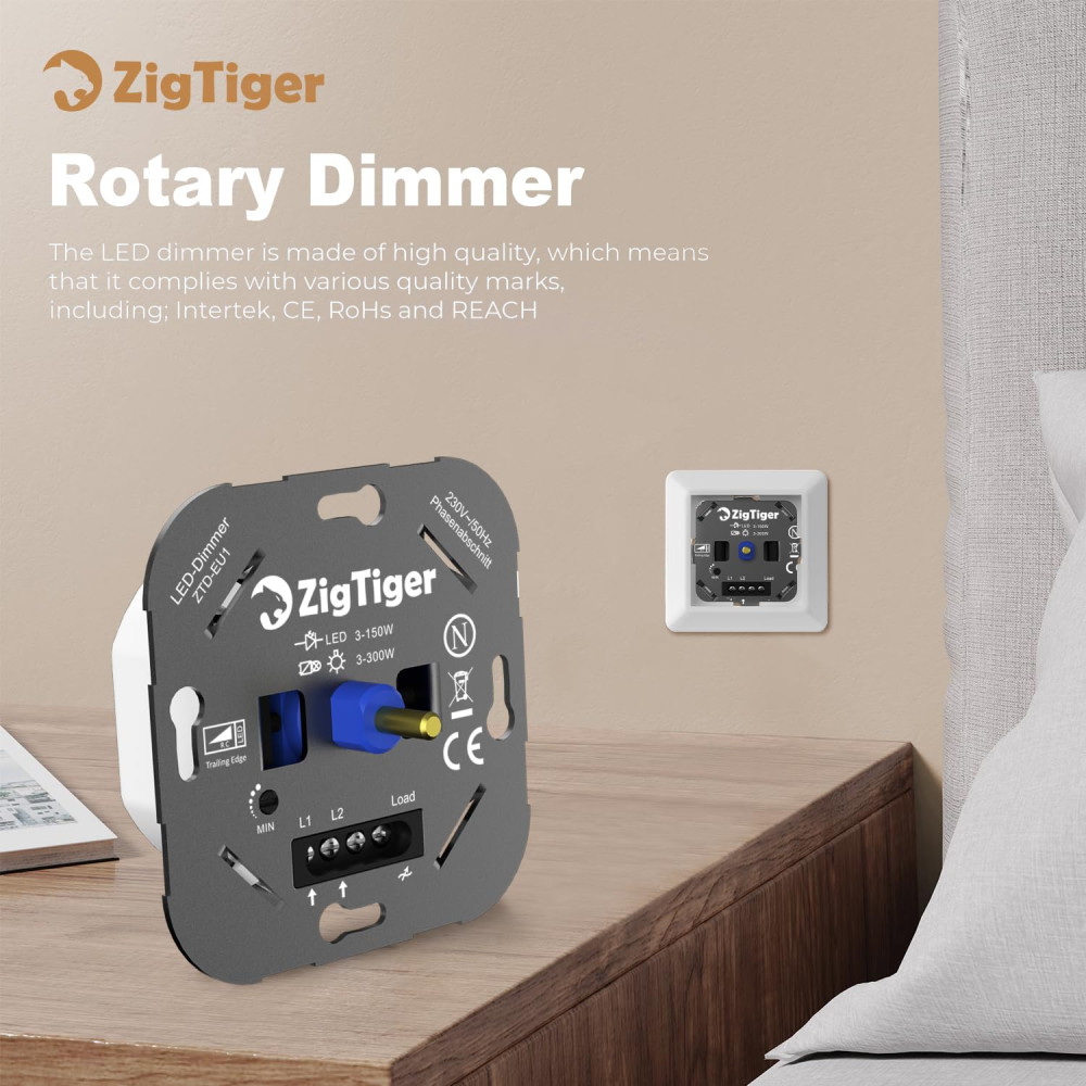 Светодиодный диммер Zigtiger 300Вт с защитой от перегрузки